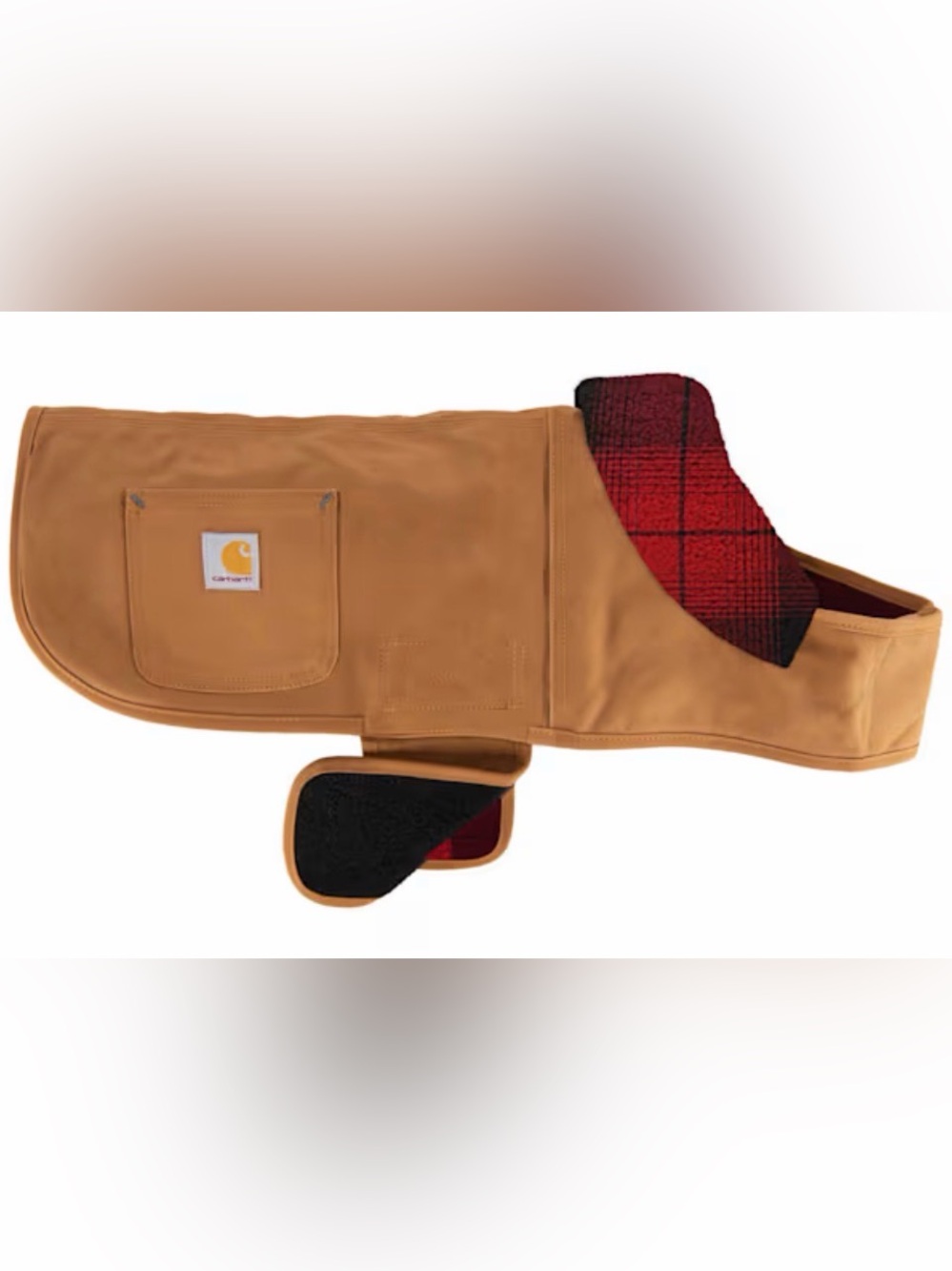 CARHARTT NEW  Reversible Insulated Dog Chore Coat, Industry Red Ombre Plaid, Med